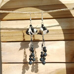 boucles d'oreilles "fleurs aux longues pistils"