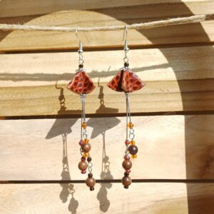boucles d'oreilles "fleurs aux longues pistils"