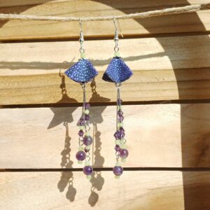 boucles d'oreilles "fleurs aux longues pistils"