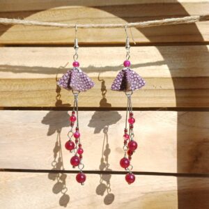 boucles d'oreilles "fleurs aux longues pistils"