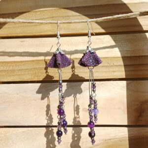 boucles d'oreilles "fleurs aux longues pistils"