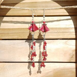 boucles d'oreilles "fleurs aux longues pistils"