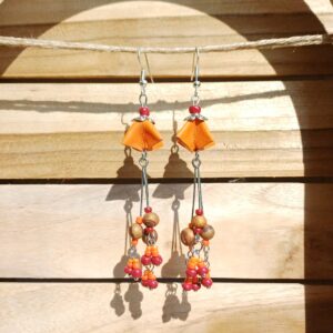 boucles d'oreilles "fleurs aux longues pistils"