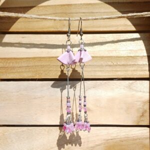 boucles d'oreilles "fleurs aux longues pistils"