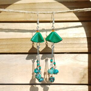 boucles d'oreilles "fleurs longues pistils"
