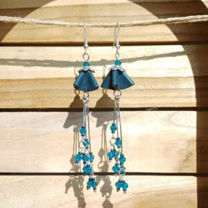 boucles d'oreilles "fleurs aux longues pistils "