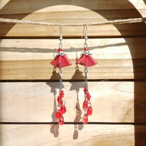 boucles d'oreilles "fleurs aux longues pistils"