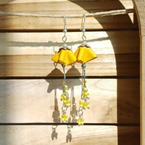 boucles d'oreilles "fleurs aux longues pistils"