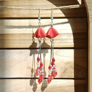 boucles d'oreilles "fleurs aux longues pistils"