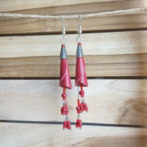 boucles d'oreilles "fleurs tubulaires"
