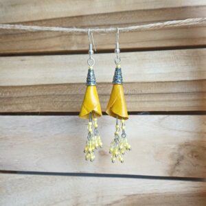 boucles d'oreilles "fleurs tubulaires"