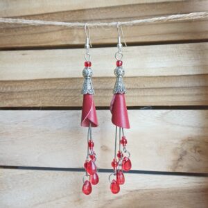 boucles d'oreilles "fleurs tubulaires"