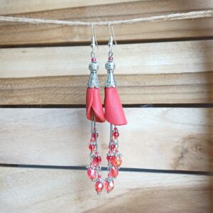 boucles d'oreilles "fleurs tubulaires"