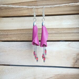 boucles d'oreilles "fleurs tubulaires"