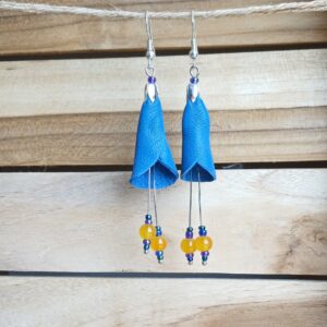 boucles d'oreilles "fleurs tubulaires"