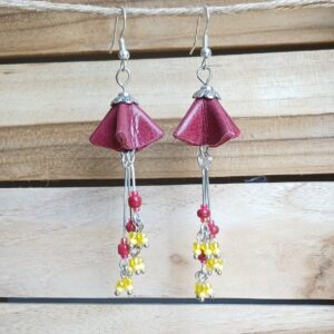 boucles d'oreilles "fleurs aux longues pistils"