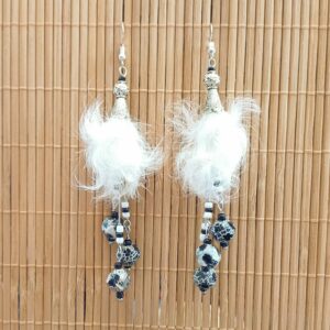 boucles d'oreilles "fleurs de Yeti"